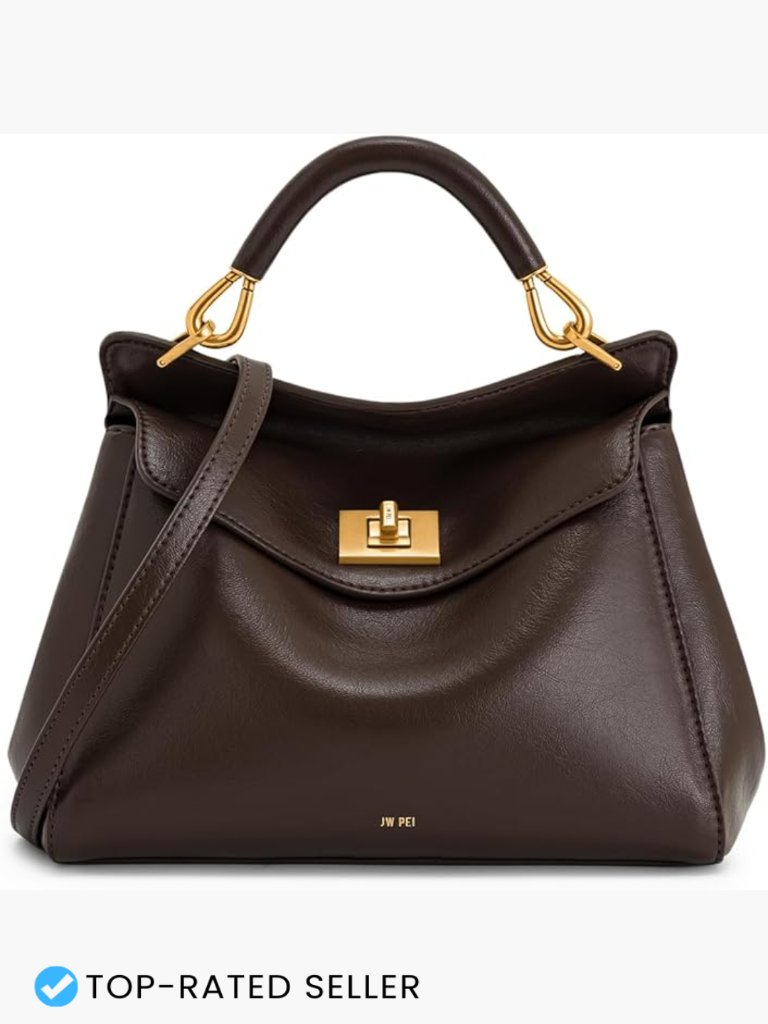 Lucia Classic Top Handle Bag Vegan Leather Structured Crossbody Shoulder Bag